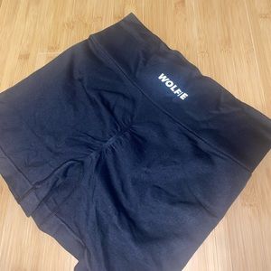 Black seamless shorts